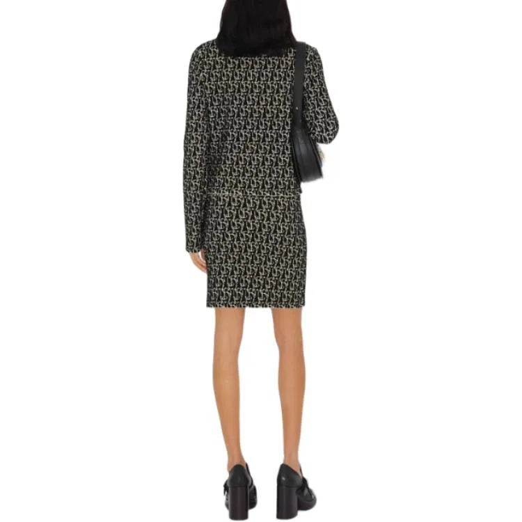 Женский кардиган с принтом Burberry B Charm Cardigan Burberry, Черный — фото 3
