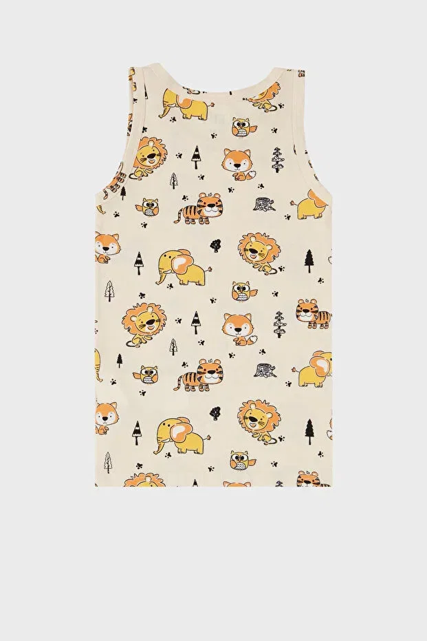 Детский комплект нижнего белья для мальчиков с принтом Lela, Beige — фото 4