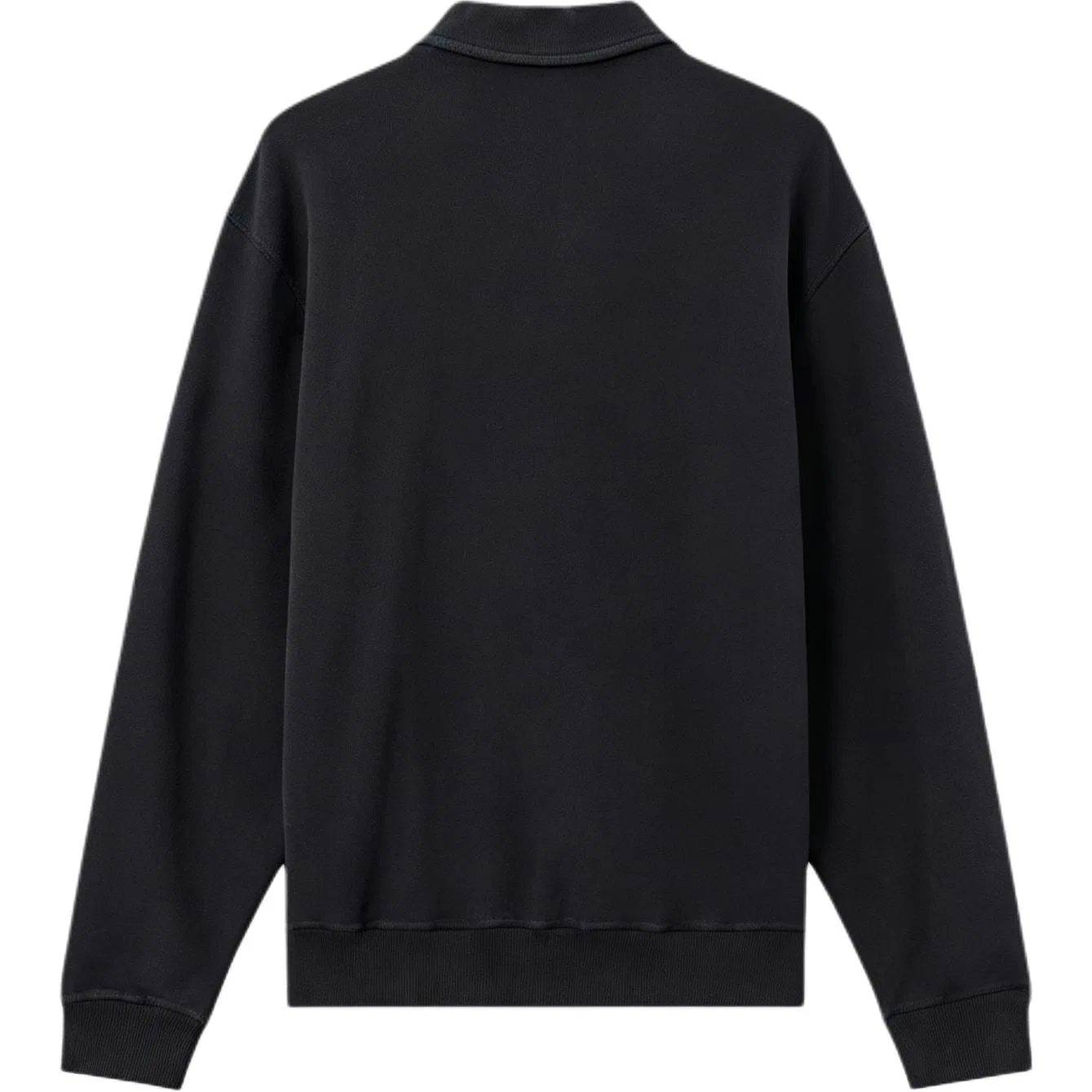 Мужской свитшот с воротником поло Stone Island Comfort Fit, черный — фото 3