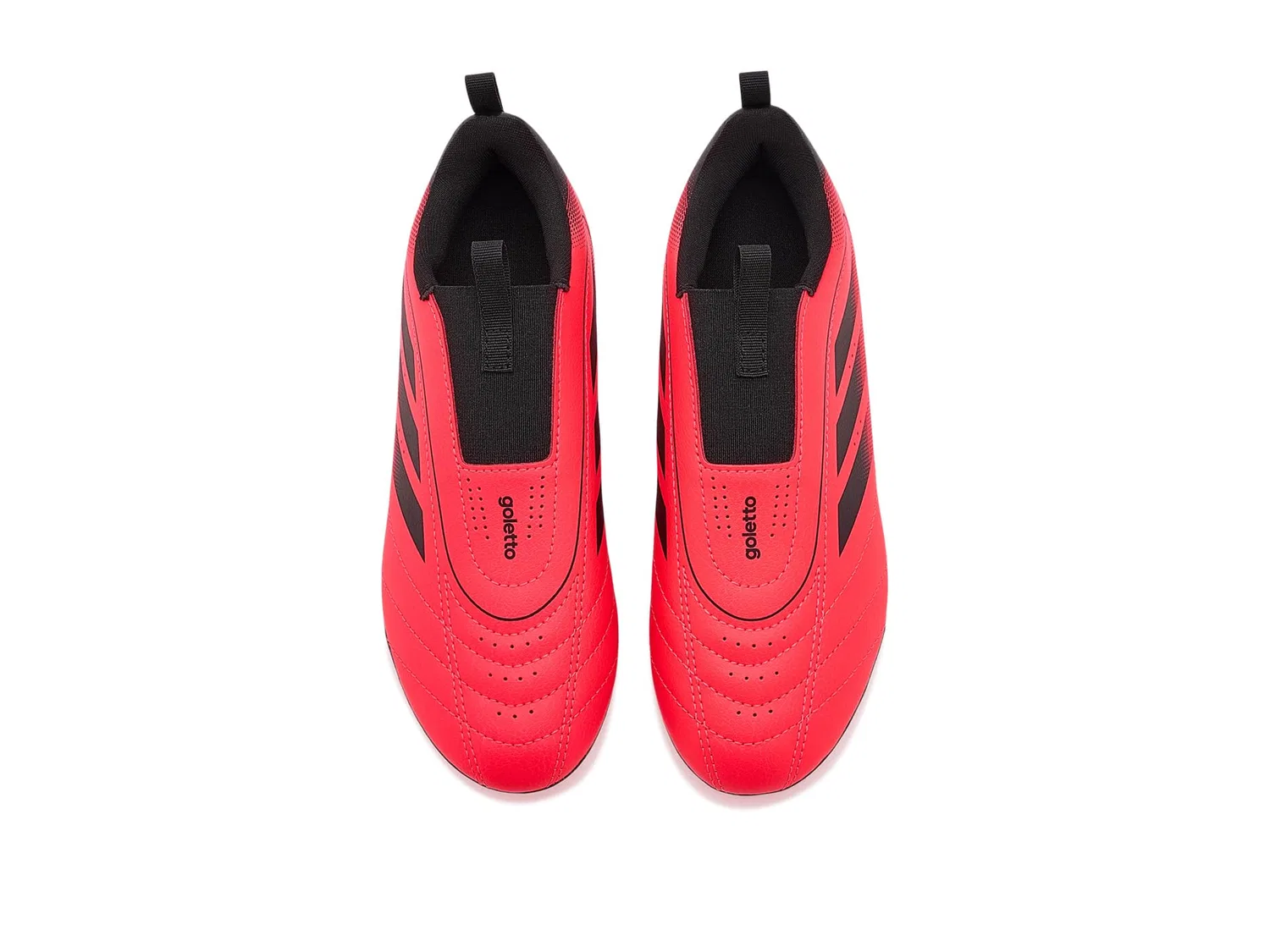Бутсы Goletto Ix Laceless Firm Ground/Multi Ground Football (для малышей, маленьких и больших детей) Adidas Kids, Solar Turbo/Core Black/Core Black — фото 3
