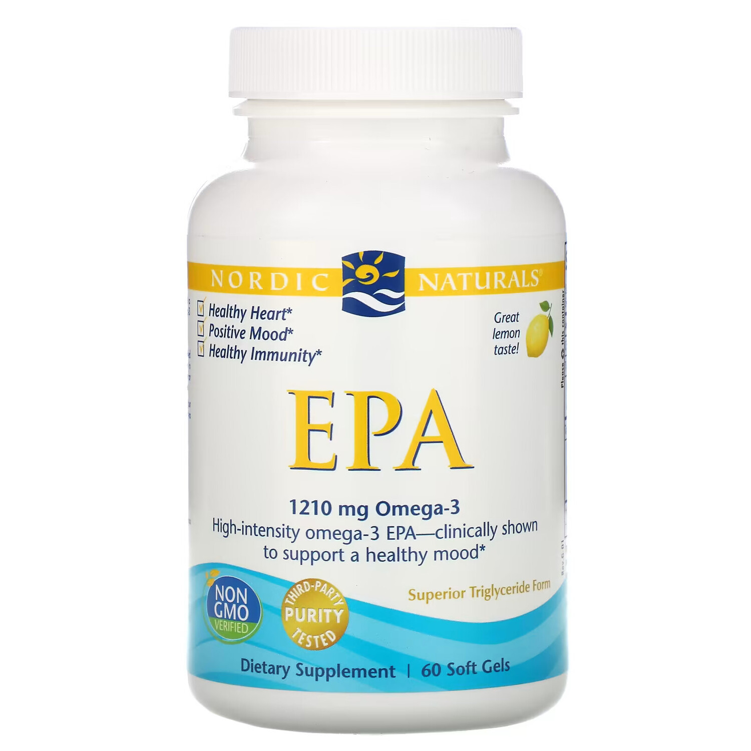 

Nordic Naturals, ЭПК, лимон, 605 мг, 60 мягких таблеток