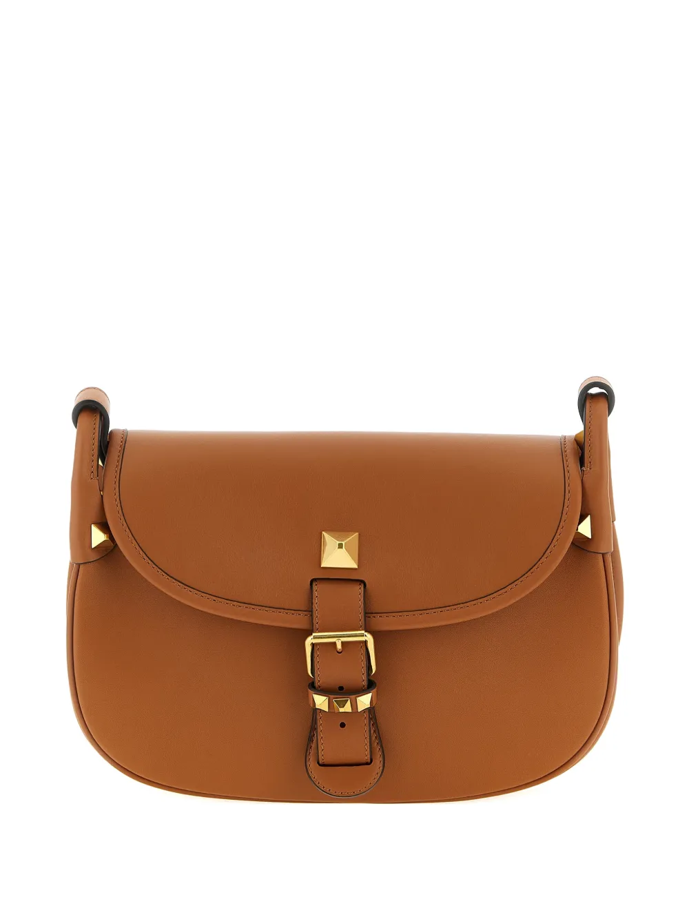 

Сумка через плечо Flaneuse среднего размера из кожи с аппликацией из заклепок Valentino Garavani, коричневый