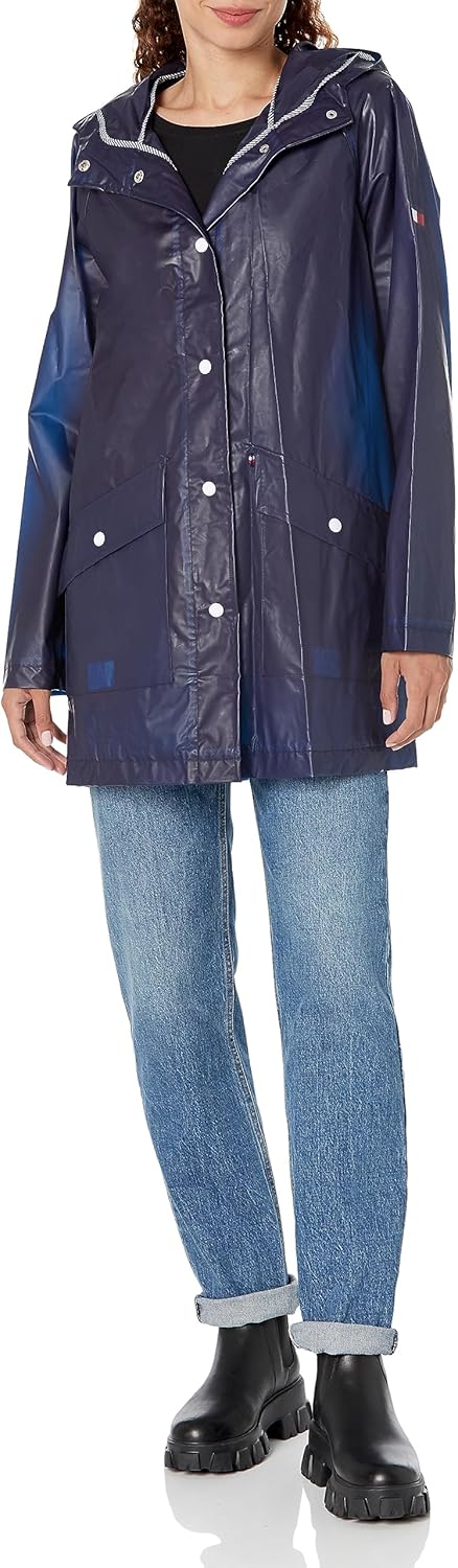

Женская непромокаемая куртка-дождевик в горошек от Tommy Hilfiger, Fashion Navy