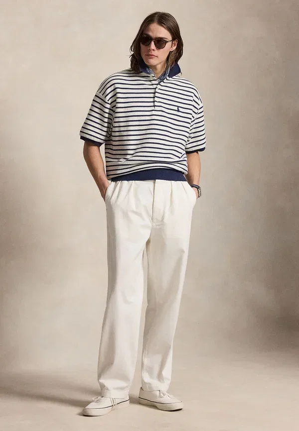 Поло с полосатым узором Relaxed fit striped textured polo shirt, Polo Ralph Lauren, Nevis/Navy, темно-синий — фото 2