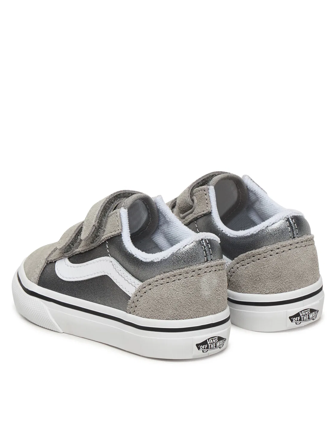Тканевые кроссовки для девочки Old Skool Vans, серебристый — фото 3
