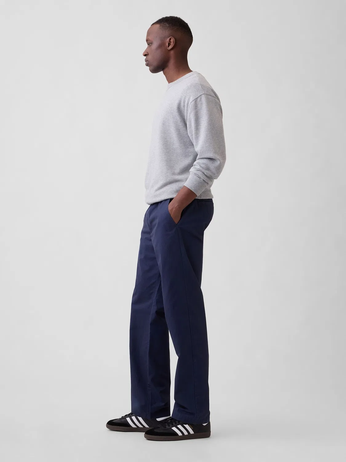 Брюки чинос Relaxed Fit Gap, темно-синий — фото 4