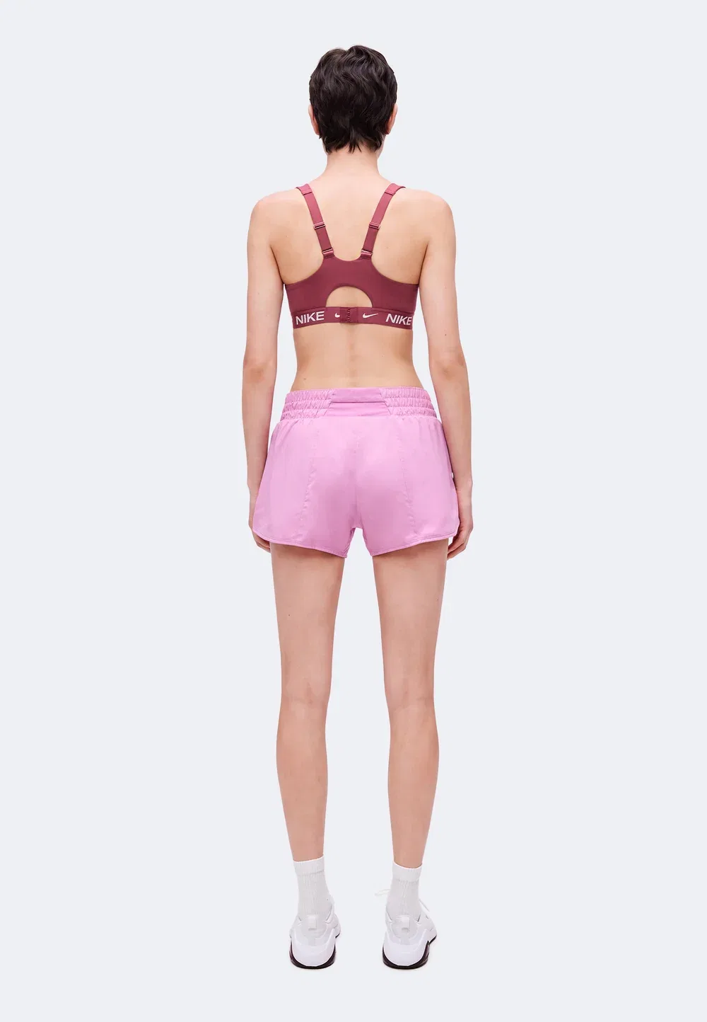 W nk one df mr 3in br short - спортивные шорты Nike Performance, Light Magenta/White — фото 3