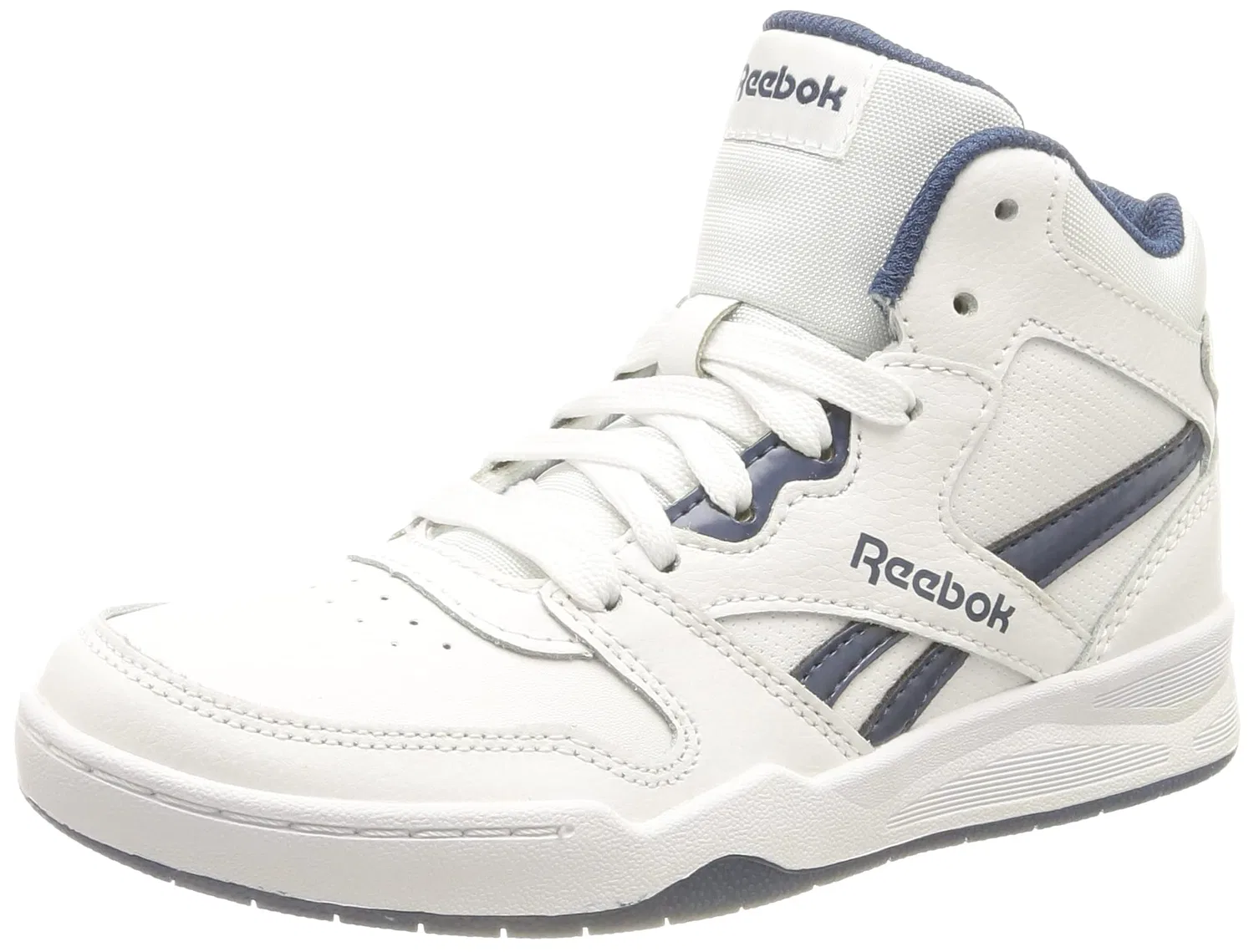 Детские кроссовки для мальчиков с высоким берцем Bb4500 Court Reebok, Ftwwht Ftwwht Batblu