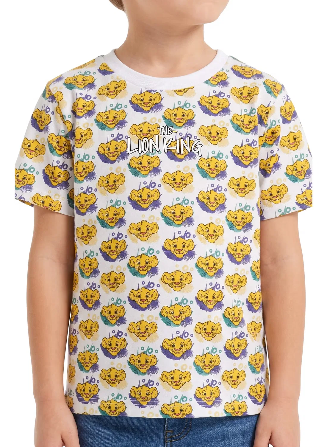 Футболка с принтом Simba The Lion King Disney, белый — фото 4