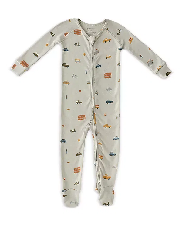 Детский комбинезон-слип с принтом Unisex Ribbed Sleeper Footie - Baby Pehr, Rushmist