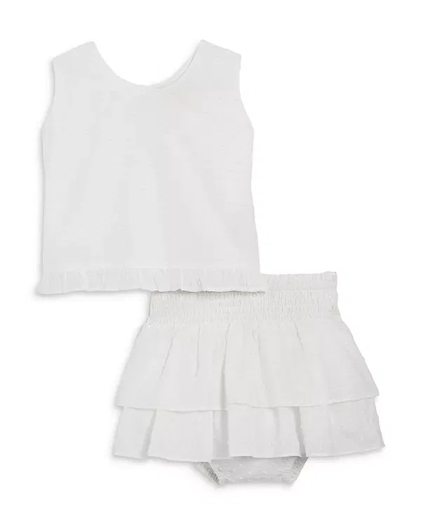 Детские шорты для девочек с рюшами Elizaveta Bloomers LoveShackFancy, Antique White — фото 3