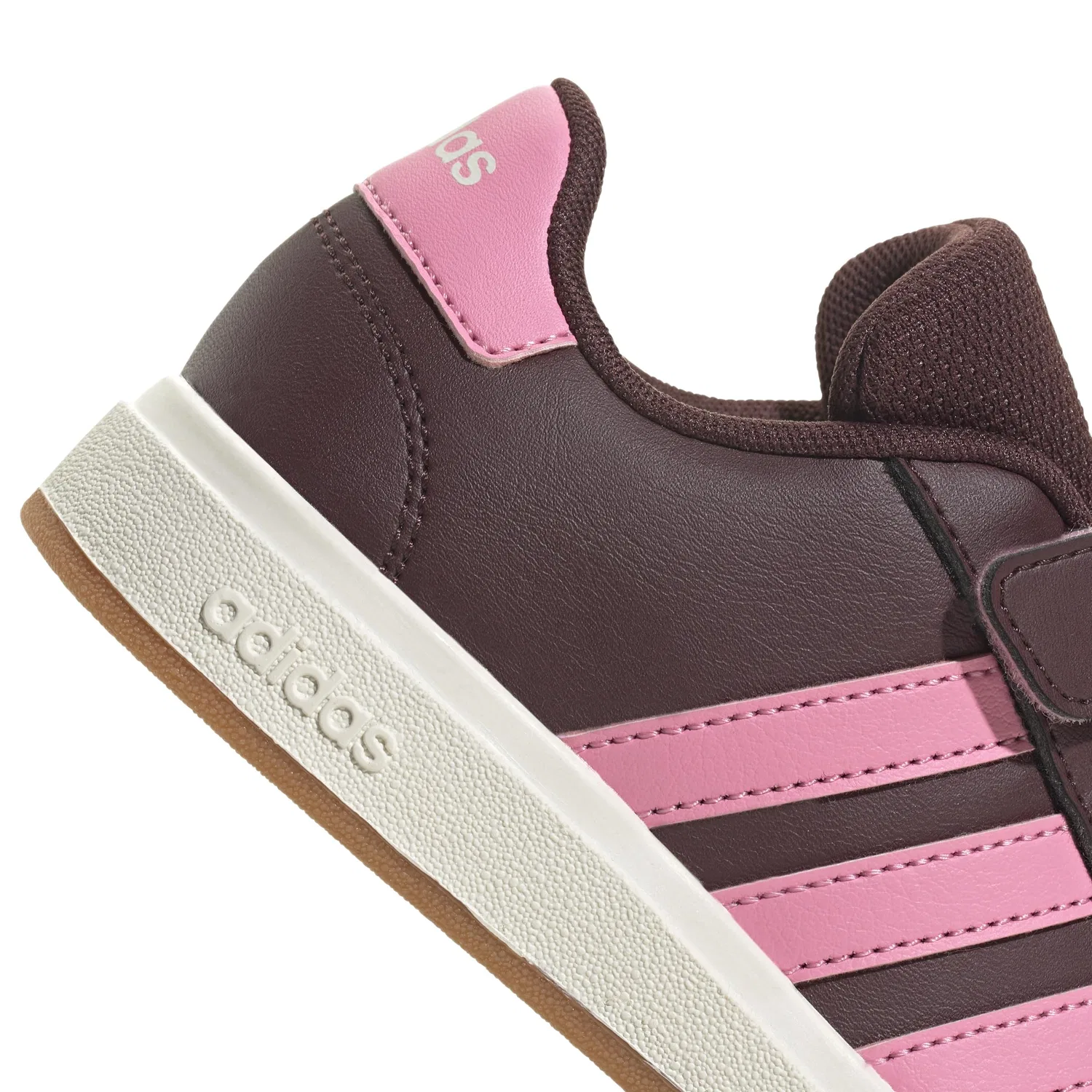 Детские кроссовки для девочек с принтом Grand Court Lifestyle Adidas, Aurora Ruby Bliss Pink Off White — фото 4