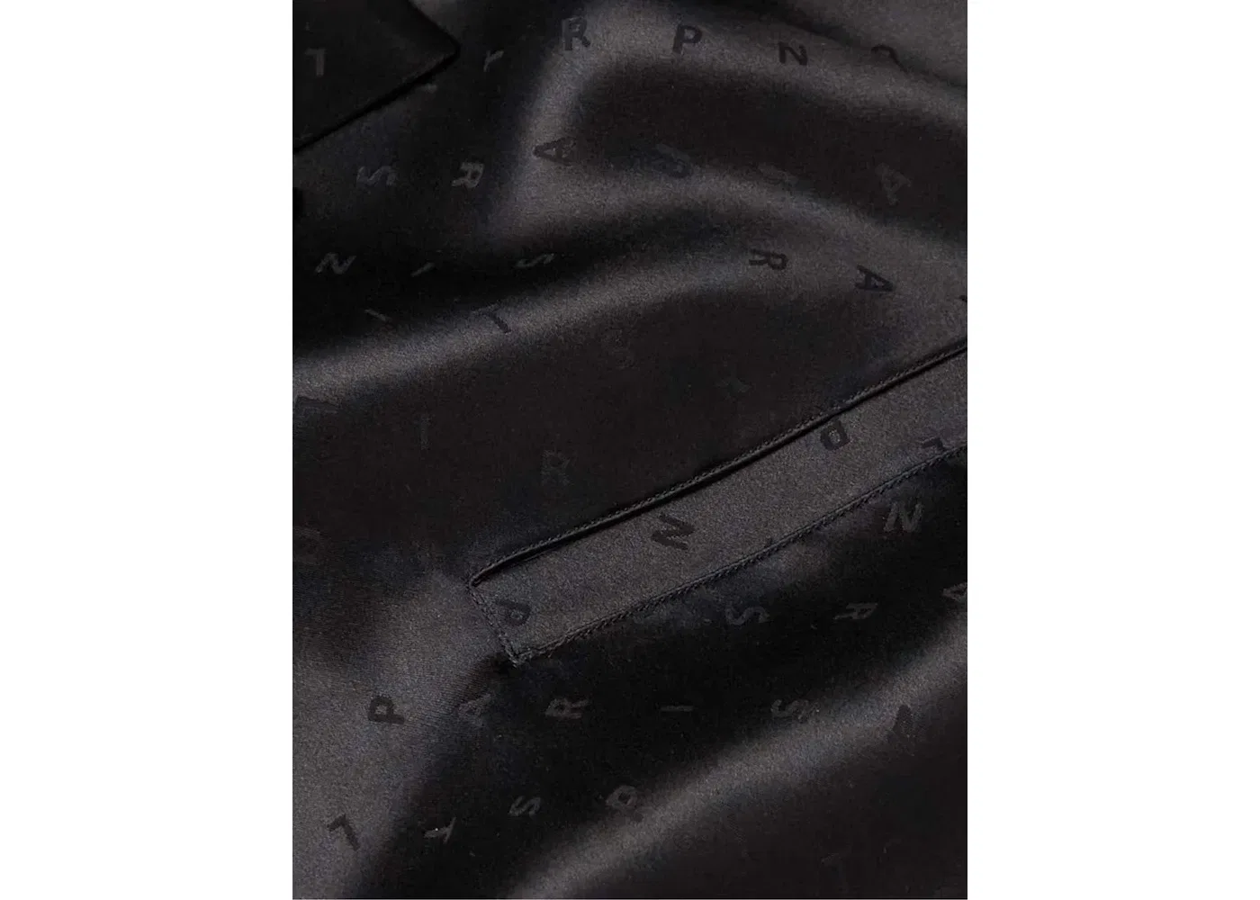 Мужская рубашка с отложным воротником из жаккардового шелкового сатина Saint Laurent, Black — фото 2