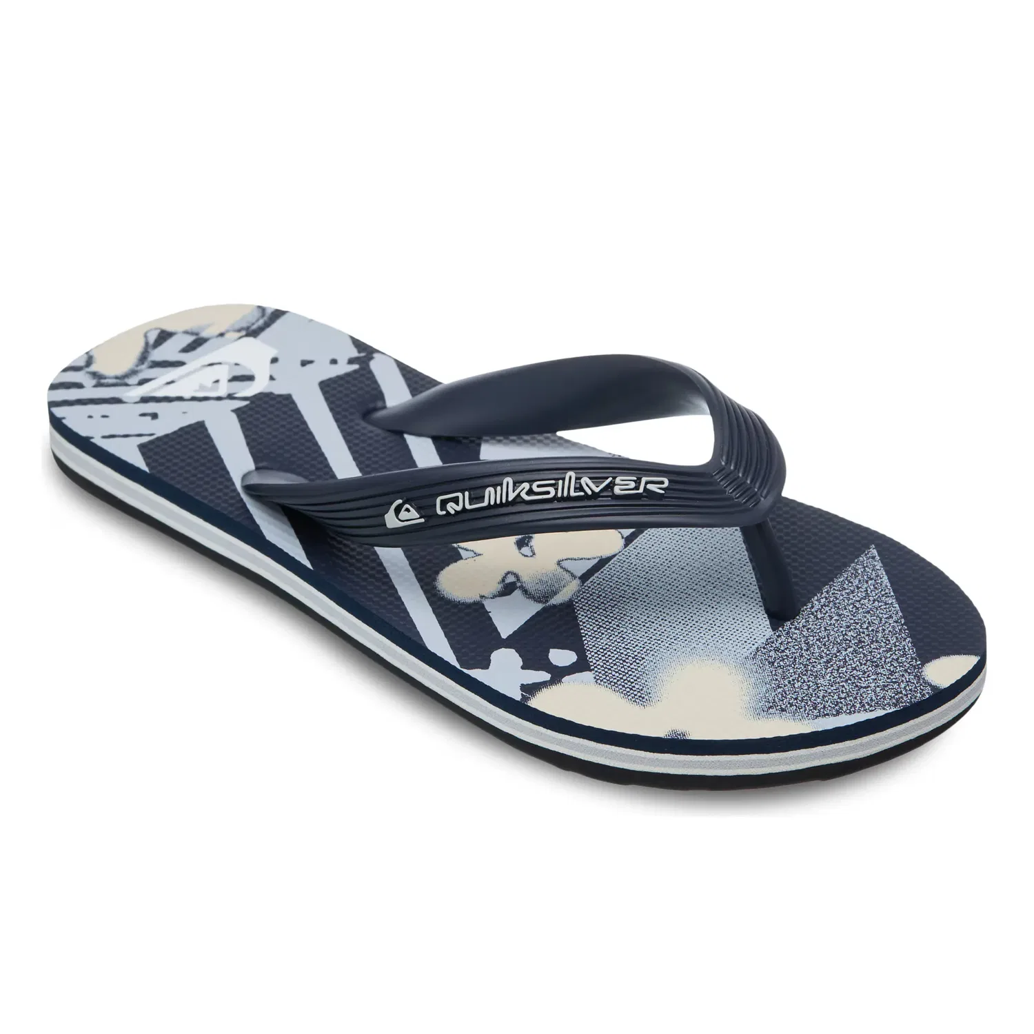 Детские шлепанцы для мальчиков с гибкой ремешкой Molokai Art Quiksilver, Azul Oscuro