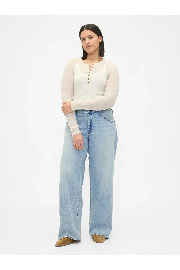 Женские джинсы с принтом 90s jean pants Gap, Light Blue000 — фото 4