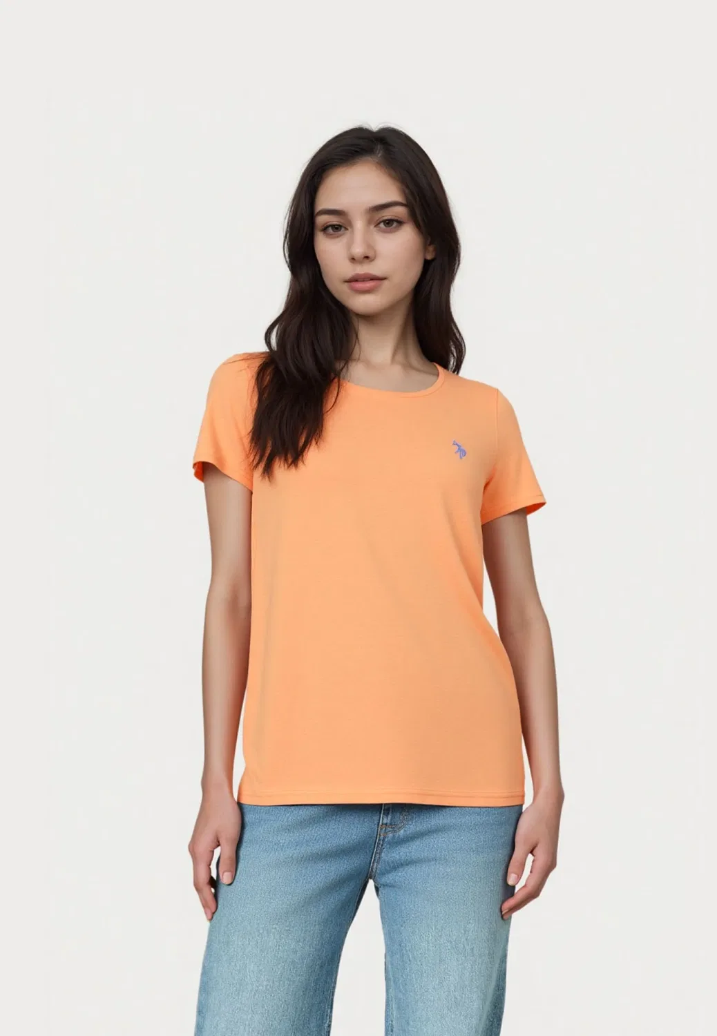Футболка с круглым вырезом U.S. Polo Assn., лососевый — фото 3