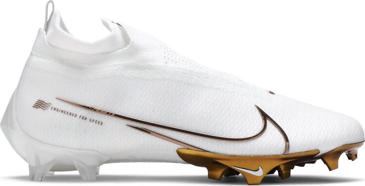 Бутсы Nike Vapor Edge Elite 360 Flyknit 'White Metallic Gold', белый — фото 2