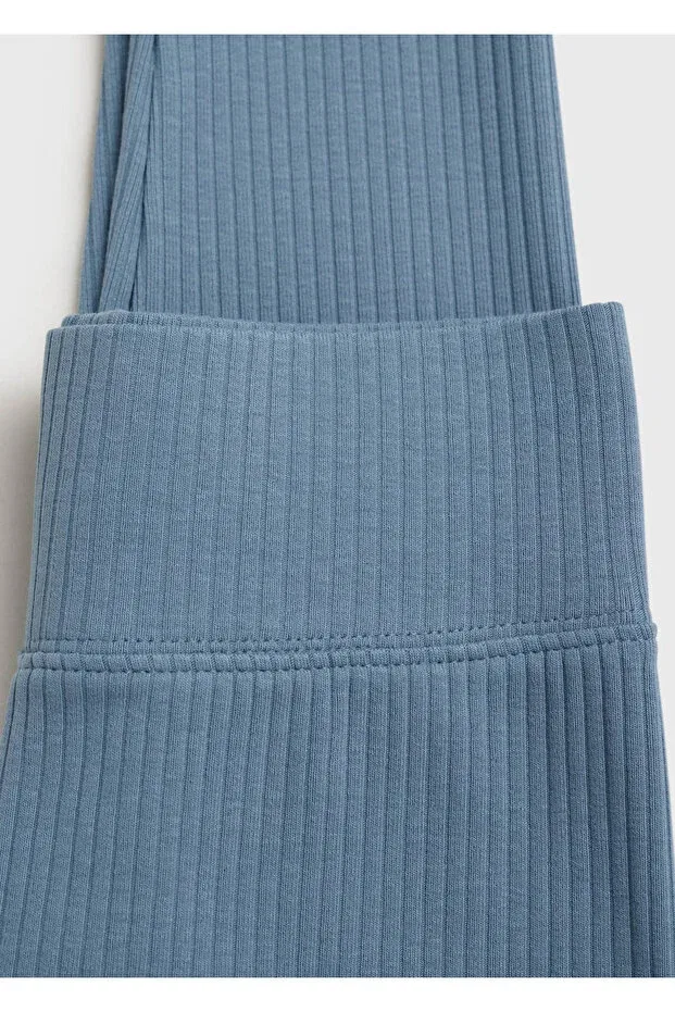 Детские леггинсы для девочек хлопковые Mango Kids, Blue — фото 3