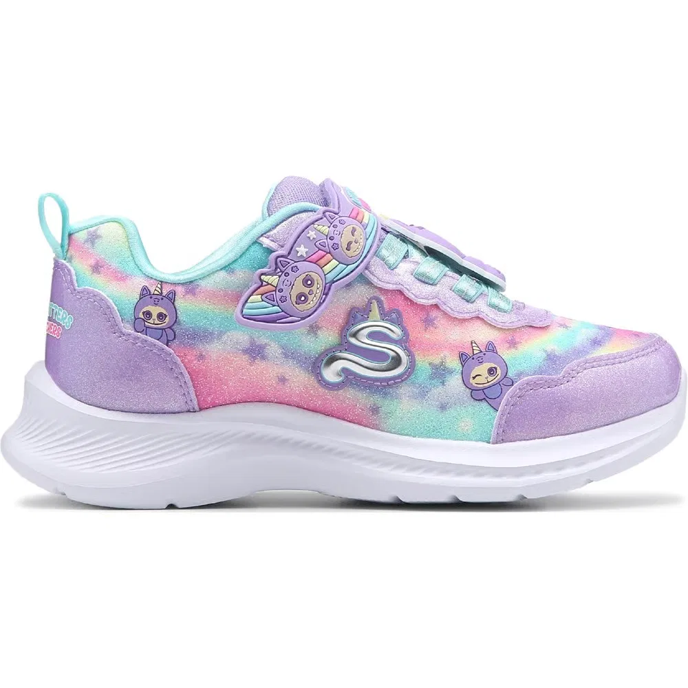 Детские яркие кроссовки Skechers, Lavender Multi — фото 2
