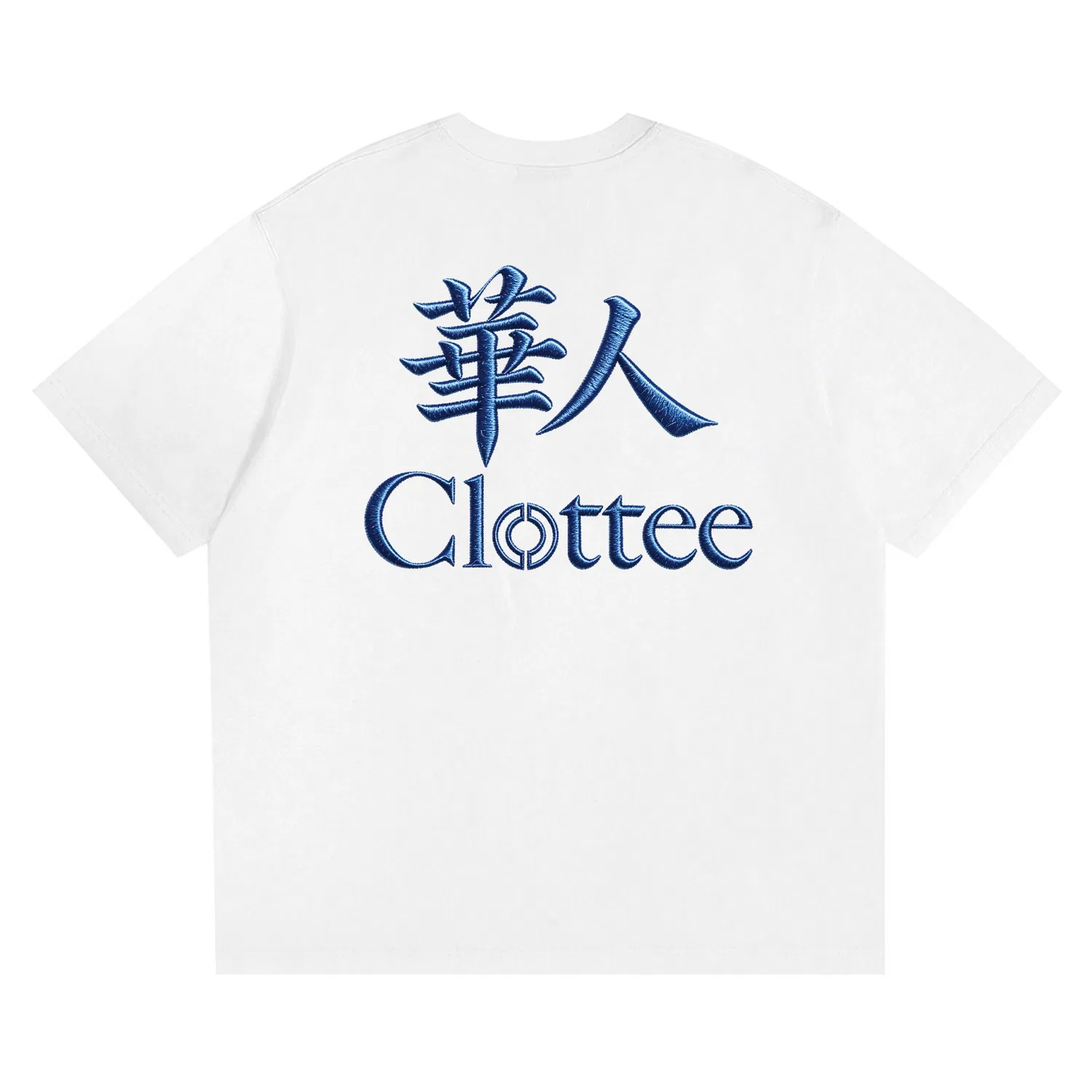 Детская футболка с вышивкой CLOT, Navy Blue[320g Heavyweight 100% cotton Embroidery] — фото 3