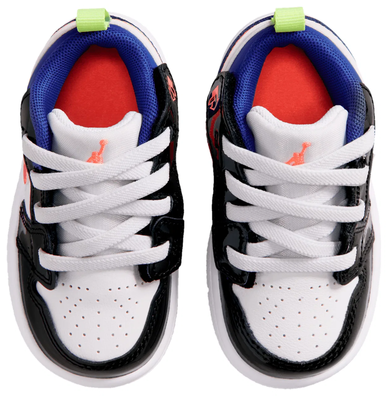Детские кроссовки для мальчиков с липучкой Jordan AJ 1 Low SE, Jordan, Blue Orange White — фото 4