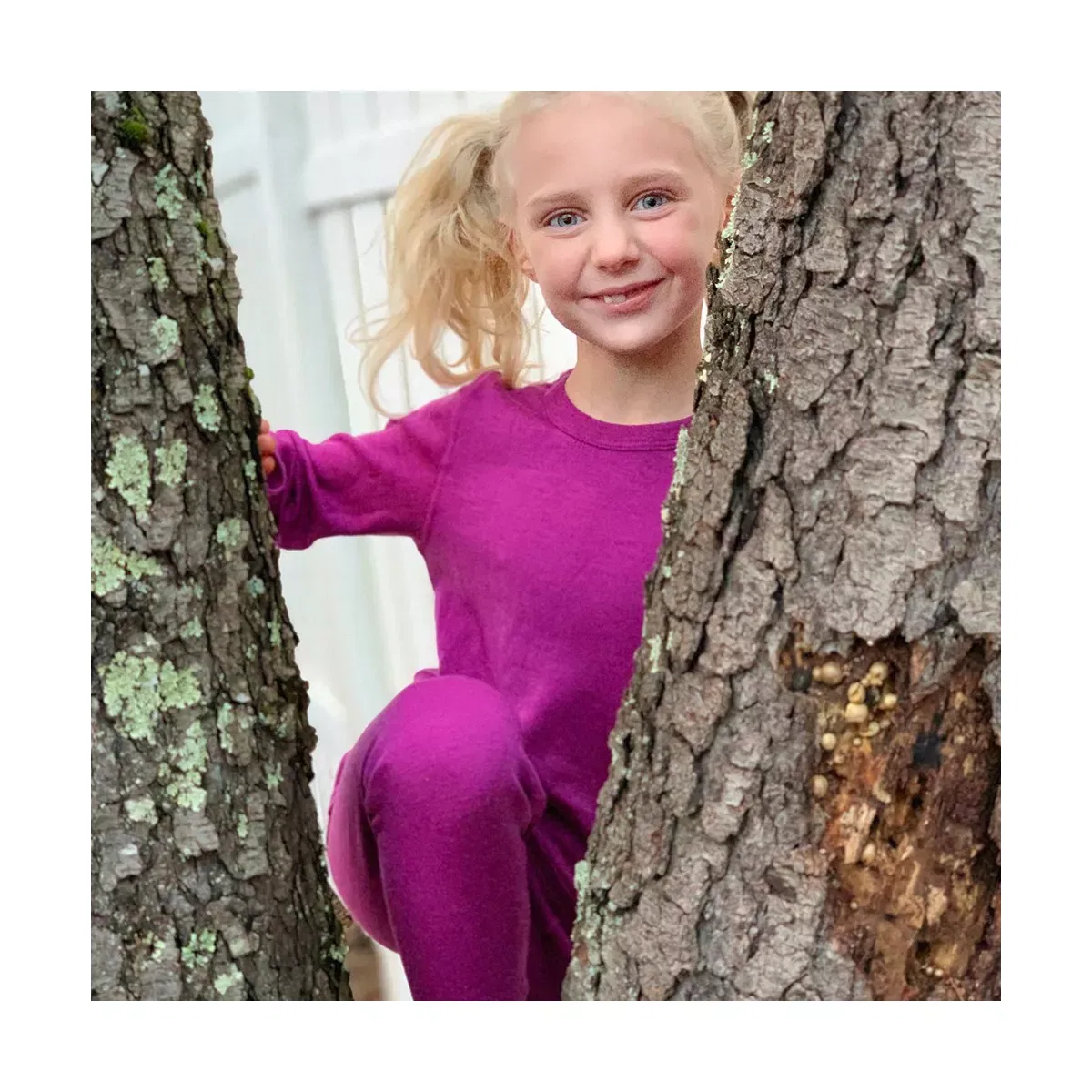 Детские шерстяные рейтузы для мальчиков с длинным рукавом Minus33 Merino Wool Midweight WOMENS PERFORMANCE, Radiant Violet — фото 2