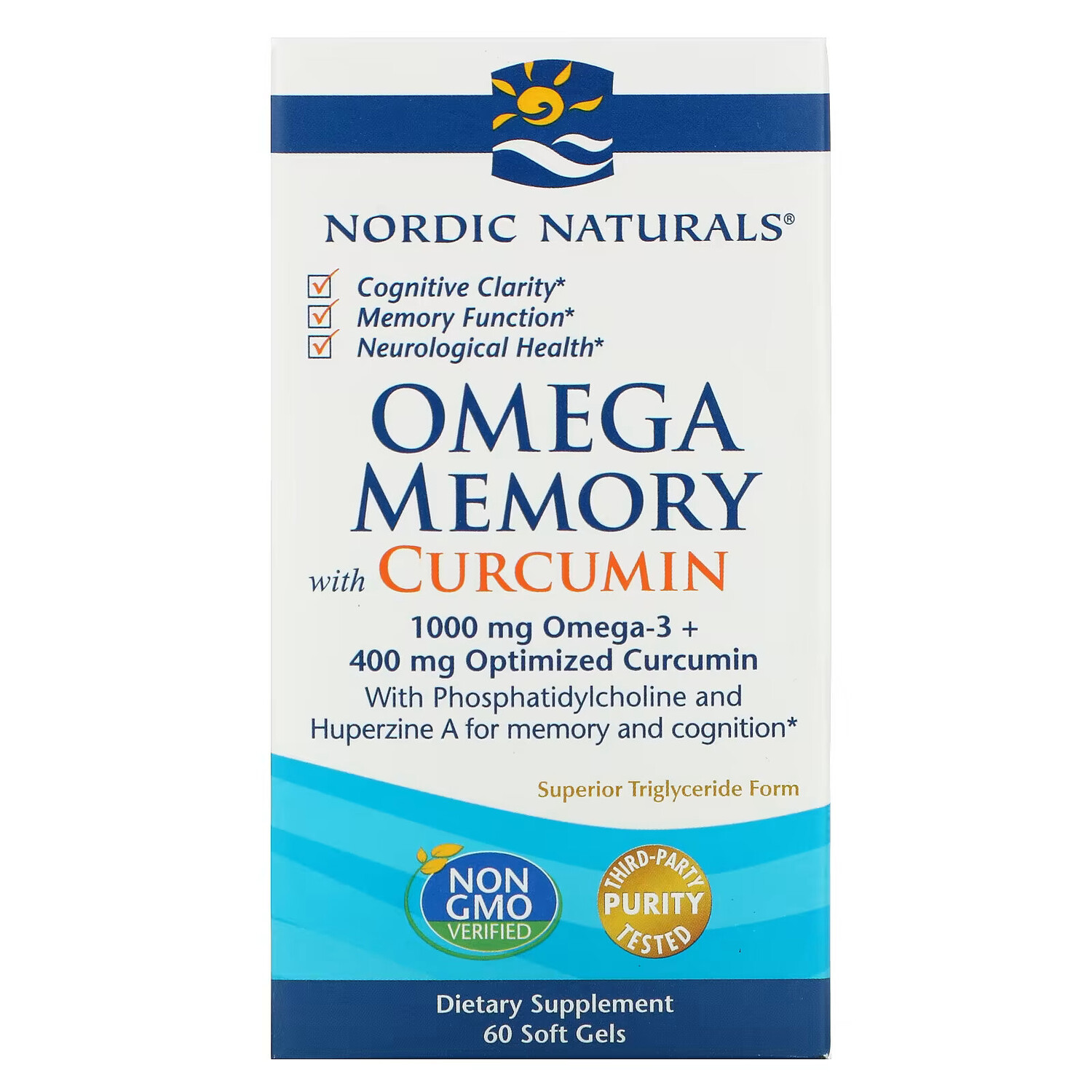 

Nordic Naturals, Omega Memory с куркумином, 500 мг, 60 мягких таблеток