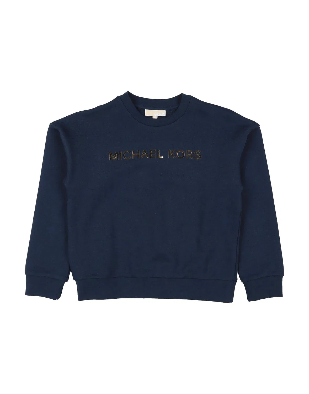 Детский свитшот для девочек с принтом Michael Kors Kids, темно-синий