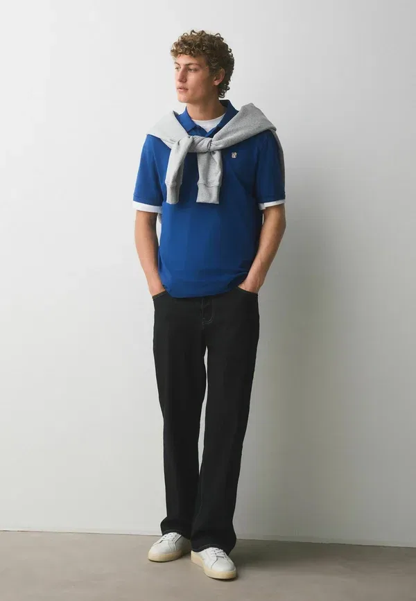 Поло с дышащей тканью Pique poloshirt Next Blue, синий — фото 2