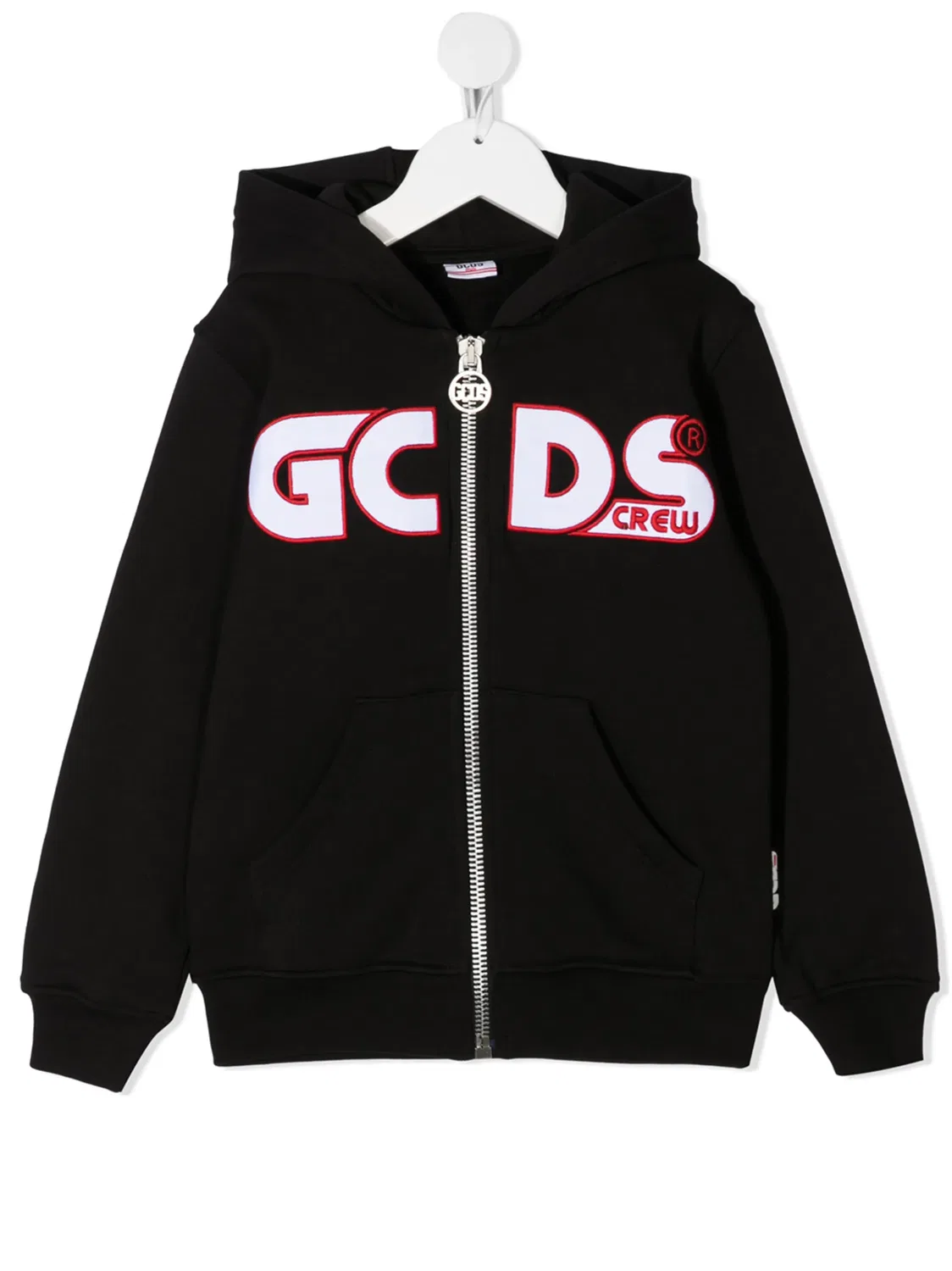 Худи на молнии с логотипом GCDS, черный