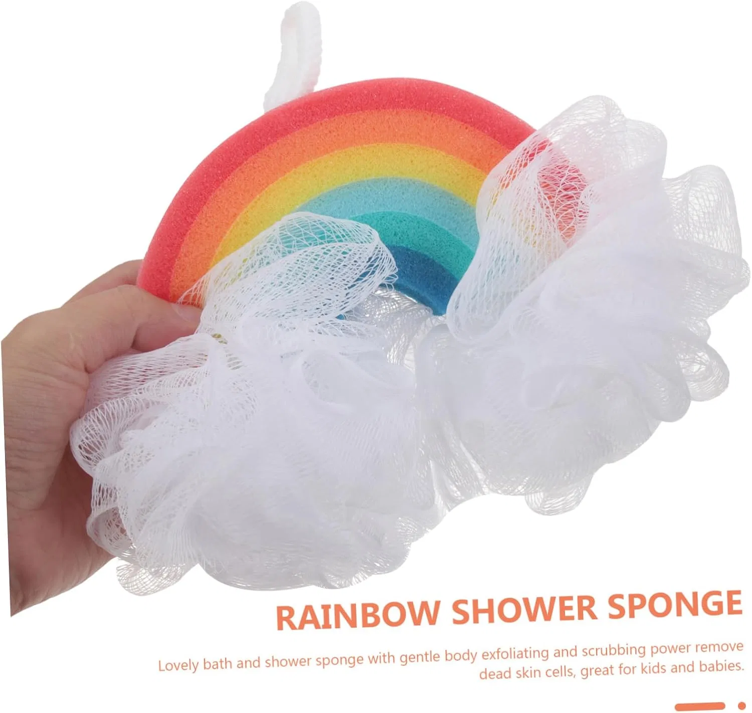 Мочалка для душа Rainbow, SKISUNO, 2 шт, 23x12x3.5 см, Colourful — фото 4