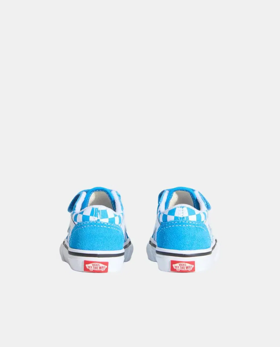 Детские кеды для мальчиков на липучках Old Skool Velcro Vans, Azul — фото 3