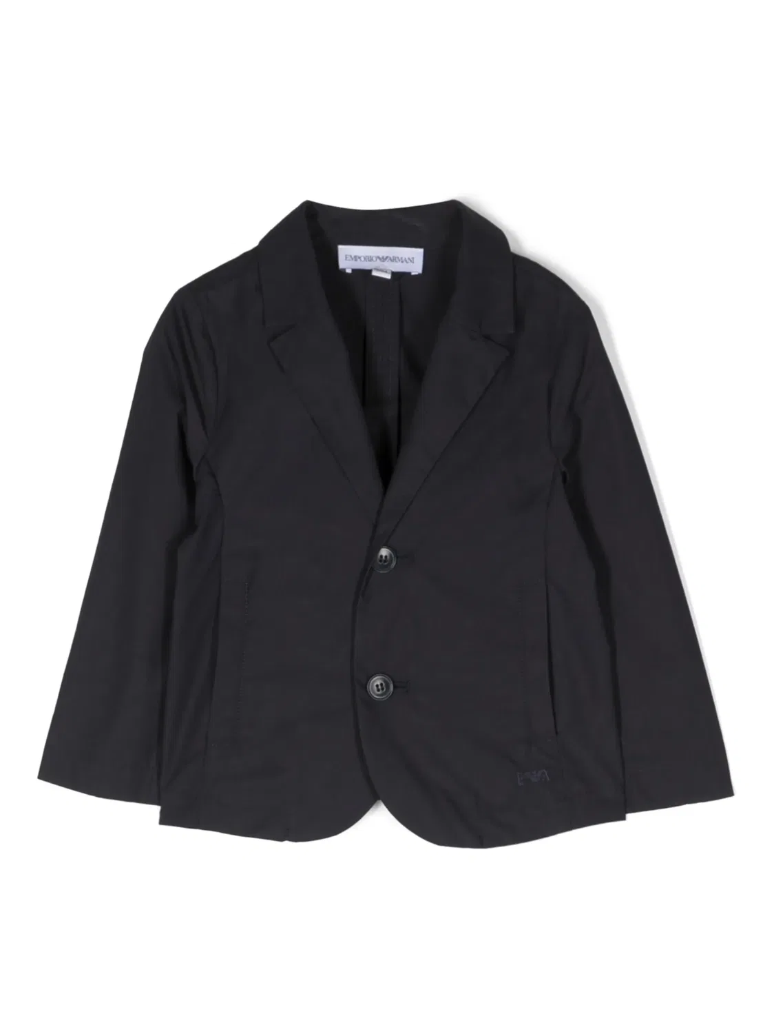 Однобортный Хлопковый Блейзер Emporio Armani, синий