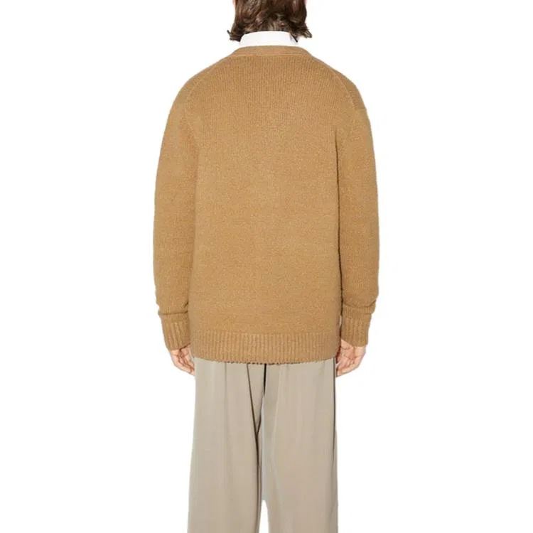 Мужской кардиган с V-образным вырезом Acne Studios, Brown — фото 3