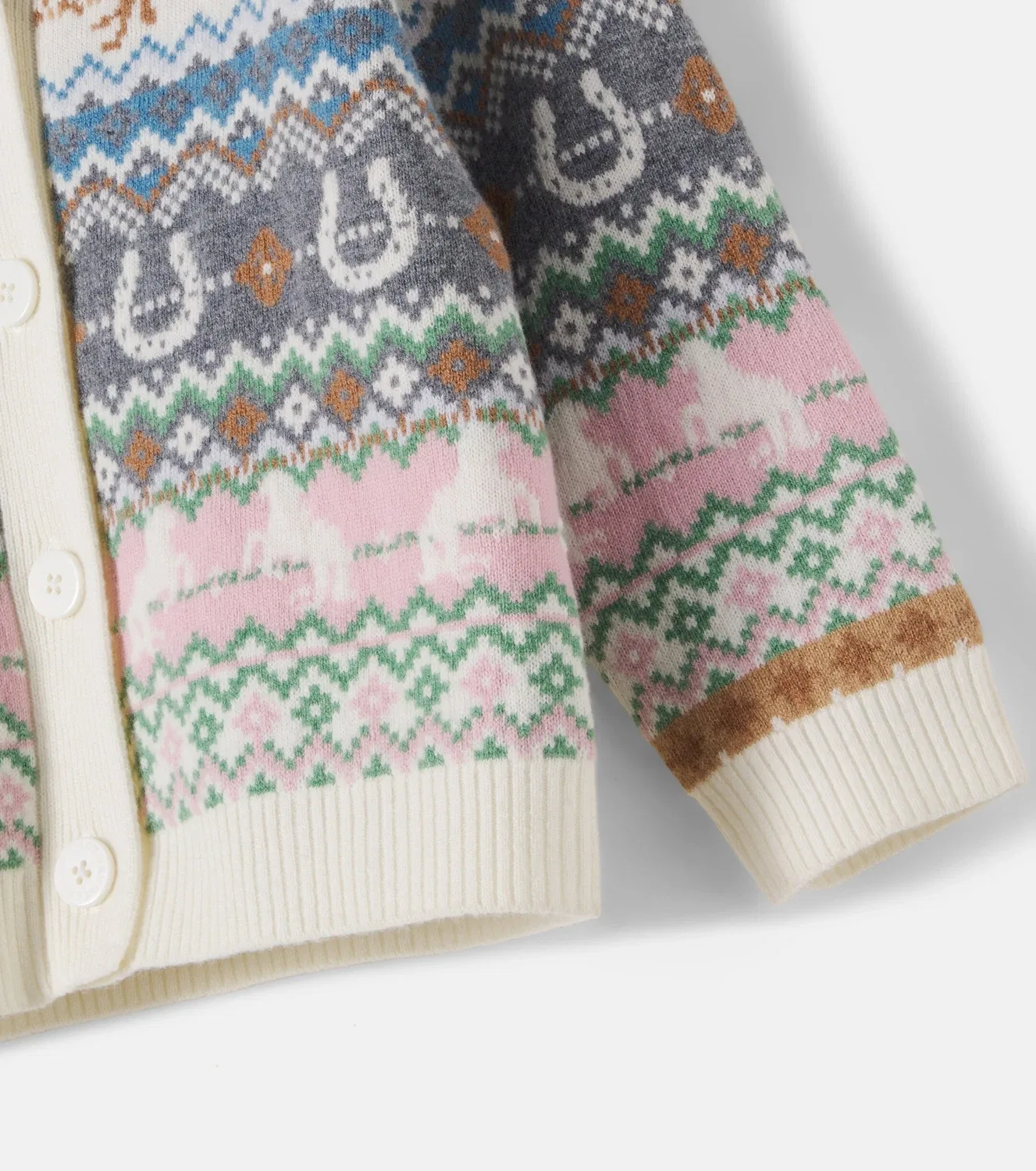 Кардиган хлопковый с шерстью Stella Mccartney Kids, бордовый — фото 4