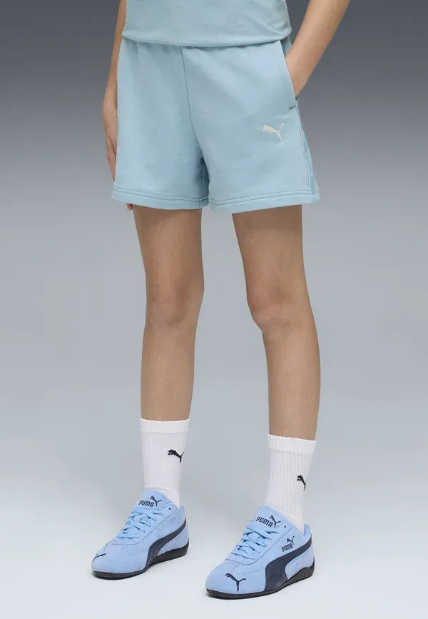 Шорты из хлопка Essentials Tape High-waist Puma, Seafoam — фото 2