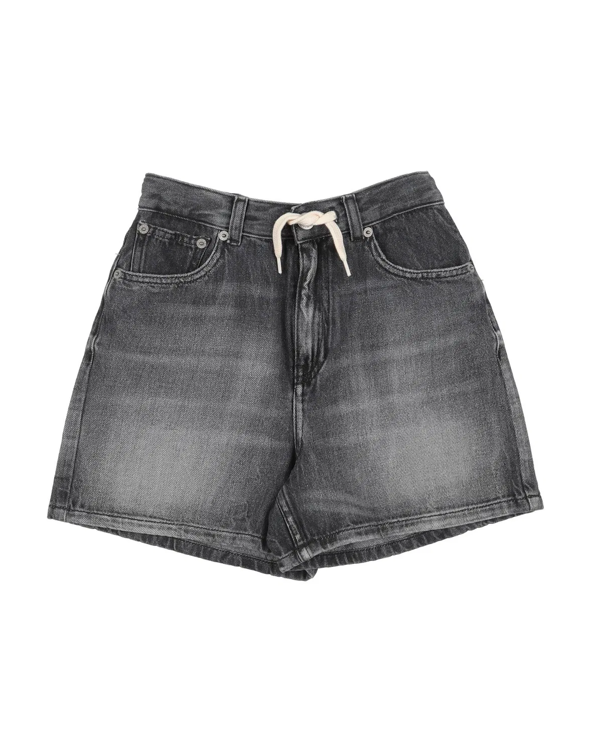Джинсовые шорты с поясом на завязке MM6 Maison Margiela, черный