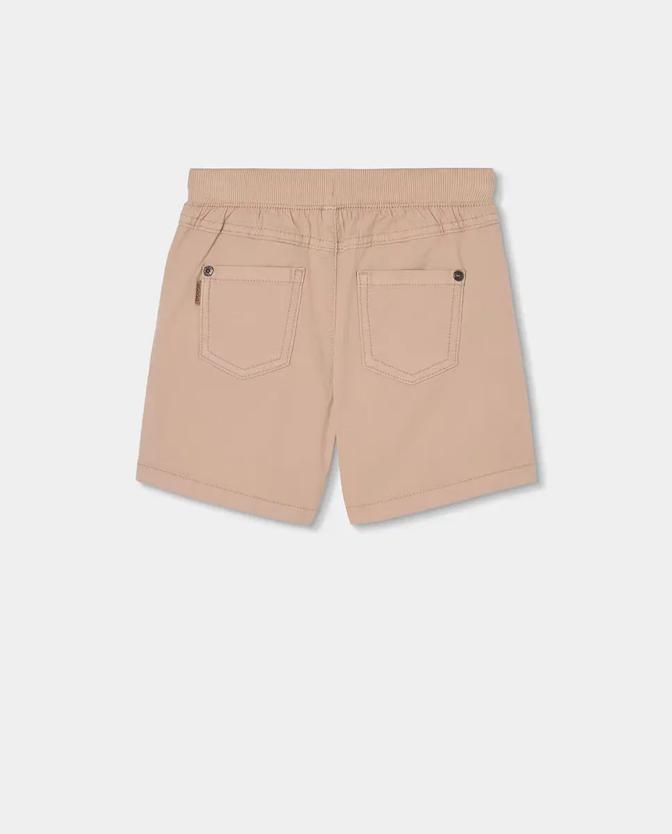 Детские шорты для мальчиков из габардина Beige/Marrón Boboli, Beige/Marrón — фото 3