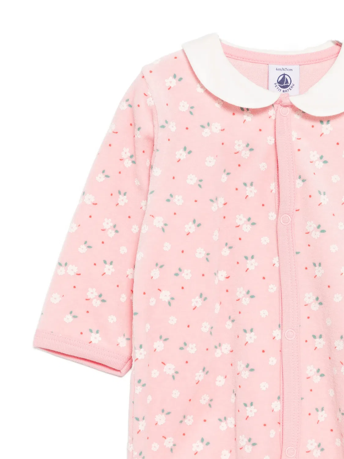 Пижама с воротником Питер Пэн Petit Bateau, розовый — фото 3