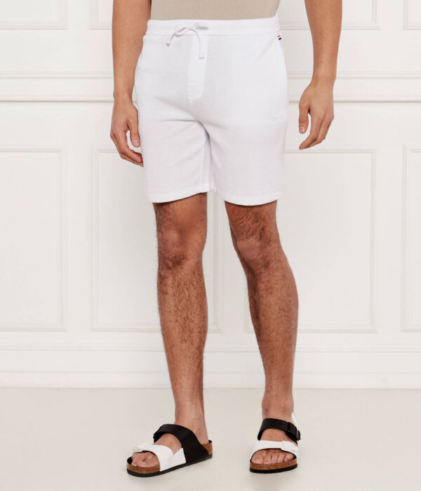 

Вафельные шорты Regular fit Boss, белый