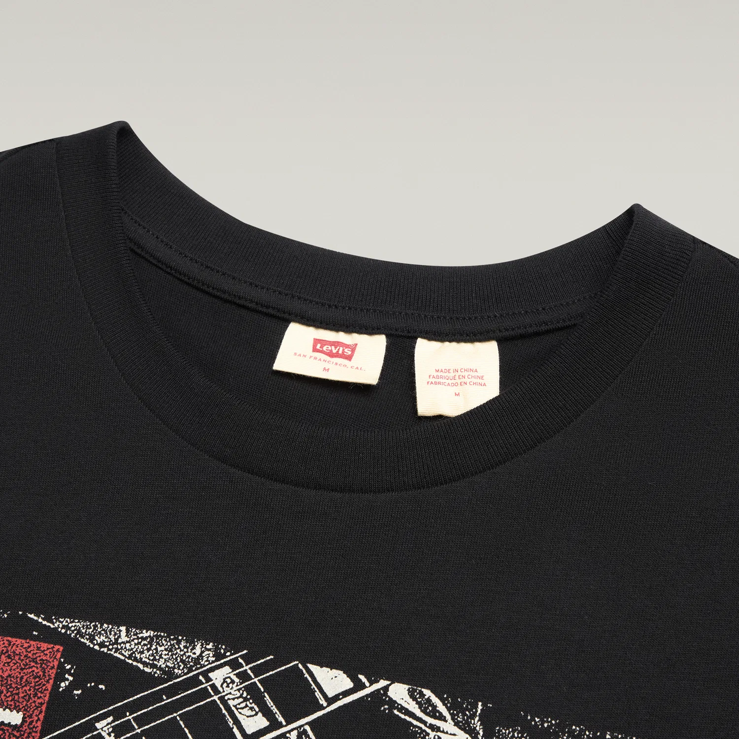 Женская футболка с круглым вырезом и прямым кроем Black Crew Neck, Levis, Black — фото 4