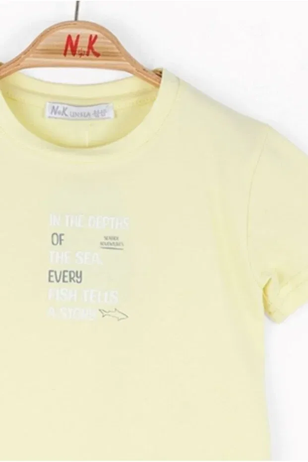 Детская футболка для мальчиков с принтом Nk Kids, Yellow — фото 3