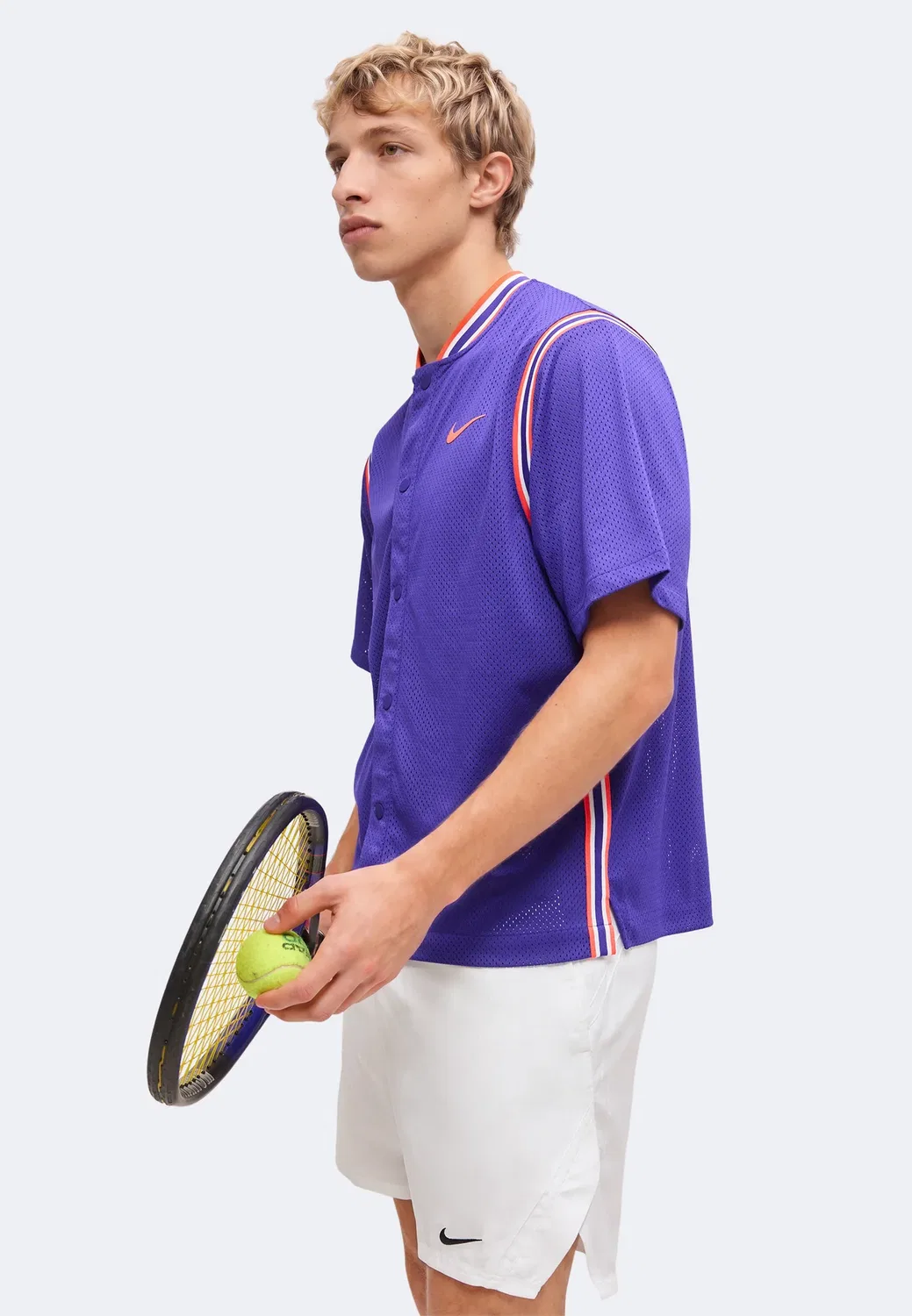 Slam up ny - shirt Nike Performance, Dark Concord/Bright Crimson — фото 4