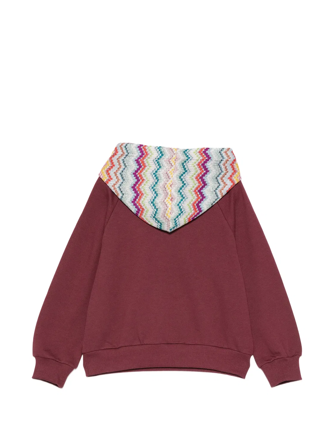 Хлопковое худи, красное с зигзагом Missoni, красный — фото 2