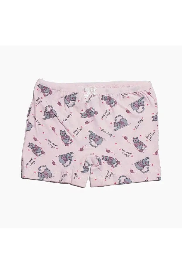 Детский комплект боксеров для девочек с принтом кошек Cat Pattern Obje, Asorti — фото 3