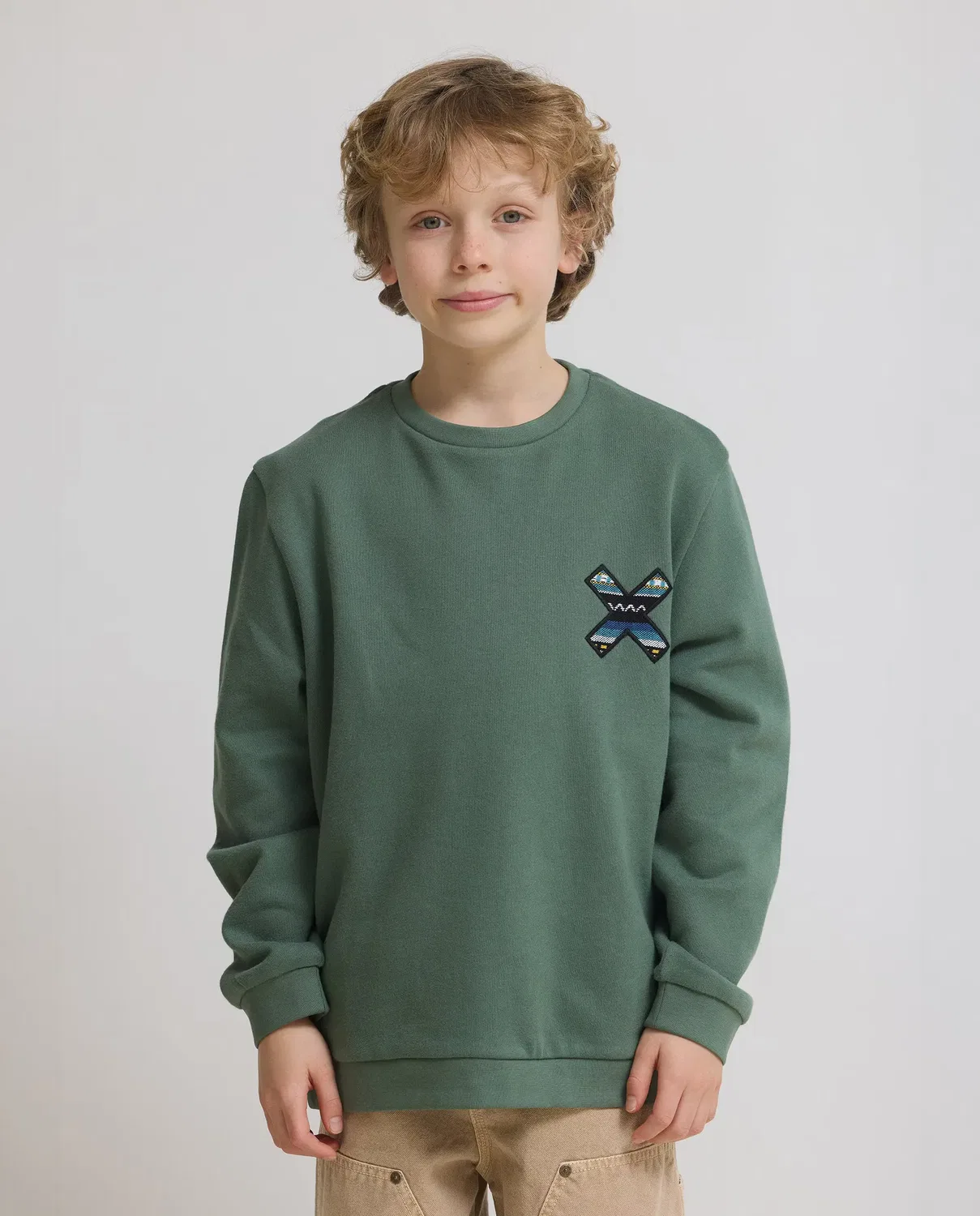 Детская худи для мальчиков с вышивкой Classic Pine Green Blue Banana, Verde Oscuro