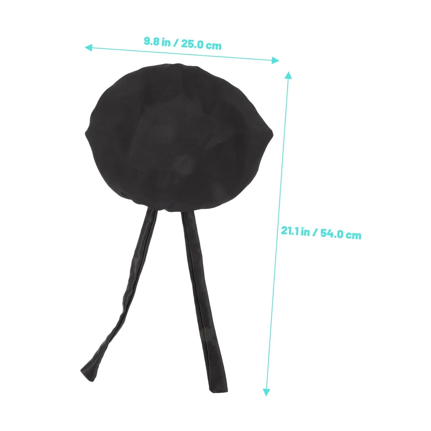 Шапочка для душа Satin, Mobestech, 4 шт, 54x25 см, Черный — фото 3
