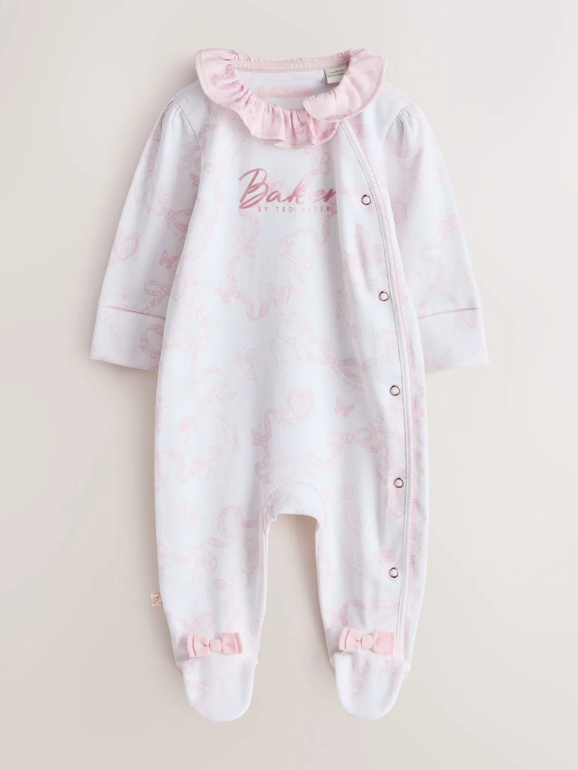 Комплект боди 3шт, хлопок Baker by Ted Baker, розовый — фото 4