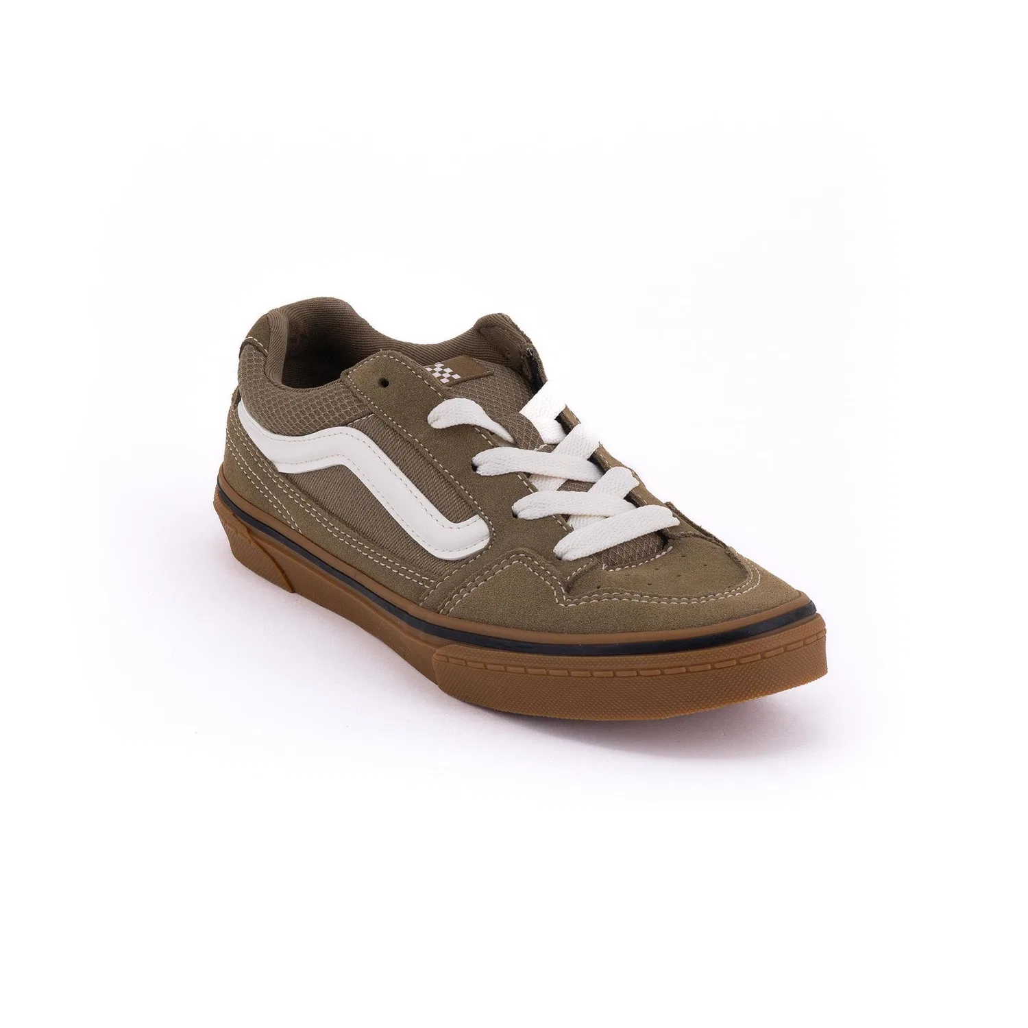Детские кроссовки для мальчиков с замшевым верхом Caldrone Vans, Pop Olive Gum — фото 2