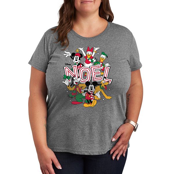 

Футболка Plus size Mickey & Friends Noel Disney, Heather Gray